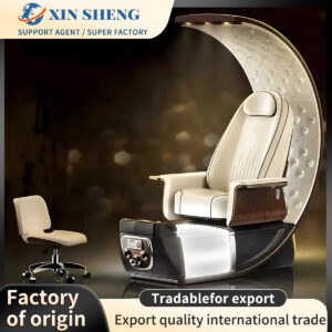 Luxury high-grade moon shape design intelligent electric massage foot bath chair salon hair furniture massage center foot bath equipment