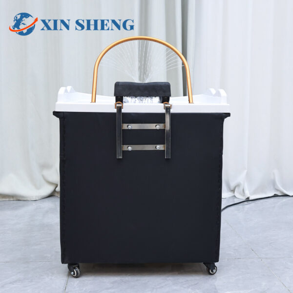 Mobile shampoo basin hairdressing furniture portable shampoo basin with water circulation fumigation salon hairdressing shampoo basin can be used with massage bed - Image 4