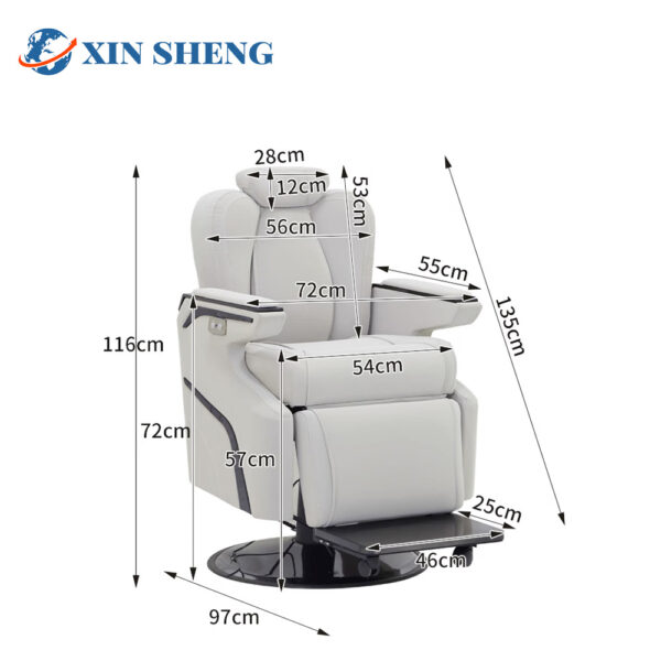 Premium Electric Salon Hairdressing Chair Salon Furniture Salon Chair Multi-Function Adjustable Beauty Salon Beauty Chair Spa Center Electric Chair - Image 5