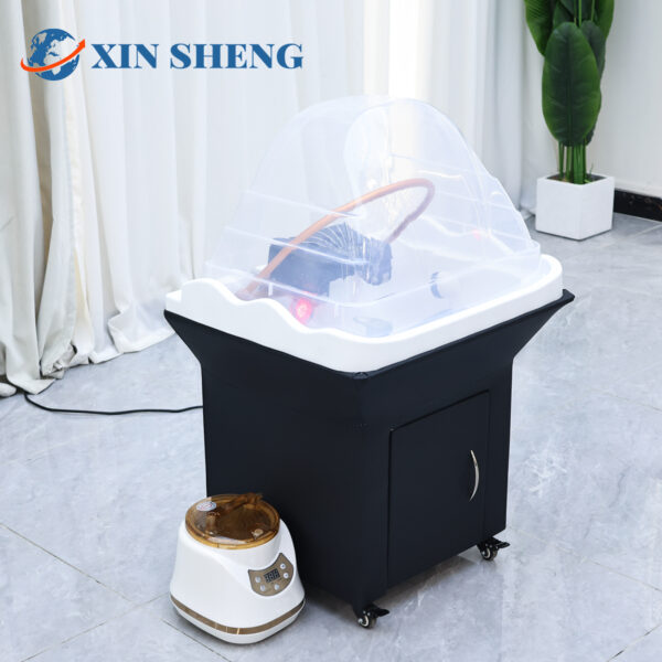 Salon hairdressing furniture equipment mobile shampoo basin with fumigation water circulation function beauty center shampoo basin spa center portable shampoo basin - Image 3