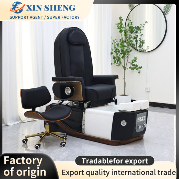 Salon hairdressing commercial furniture high-end luxury foot bath pedicure chair multi-function with massage surfing light beauty center foot bath pedicure chair intelligent adjustment foot bath chair