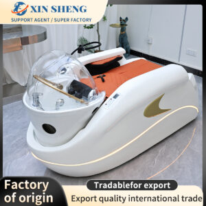Hot sale electric massage shampoo bed salon hairdressing equipment multifunctional with fumigation water circulation configuration head therapy spa equipment beauty salon washing bed