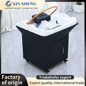 Salon hairdressing furniture equipment mobile shampoo basin with fumigation water circulation function beauty center shampoo basin spa center portable shampoo basin