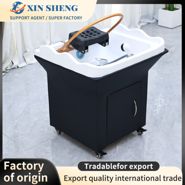 Salon hairdressing furniture equipment mobile shampoo basin with fumigation water circulation function beauty center shampoo basin spa center portable shampoo basin