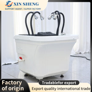 Mobile shampoo basin with fumigation multi-head water circulation salon furniture equipment massage bed shampoo basin beauty center shampoo basin spa center shampoo basin