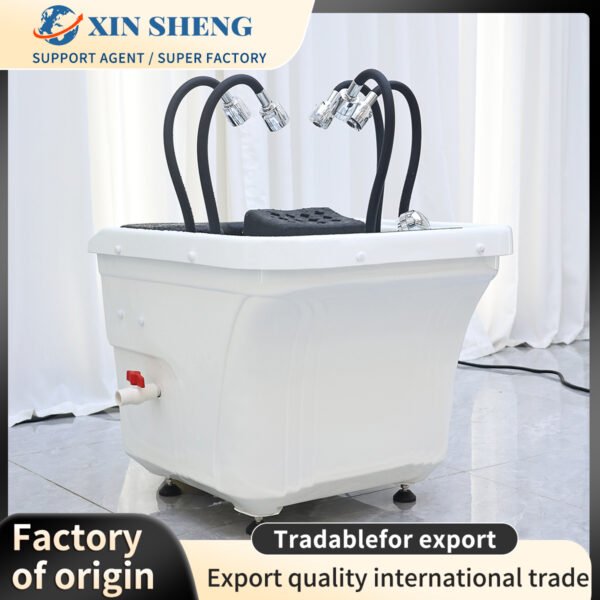Mobile shampoo basin with fumigation multi-head water circulation salon furniture equipment massage bed shampoo basin beauty center shampoo basin spa center shampoo basin