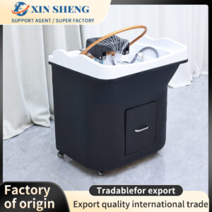 Mobile shampoo basin hairdressing furniture portable shampoo basin with water circulation fumigation salon hairdressing shampoo basin can be used with massage bed