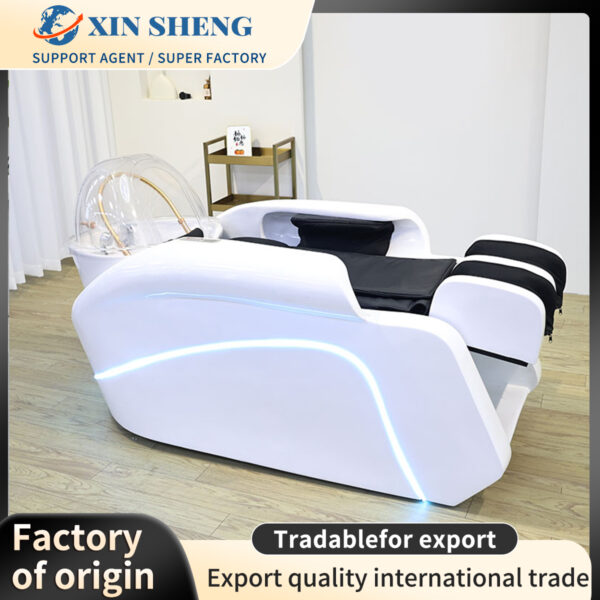 Multifunctional fumigation water circulation massage shampoo bed salon hair furniture beauty center equipment instrument luxury modern head treatment bed spa bed