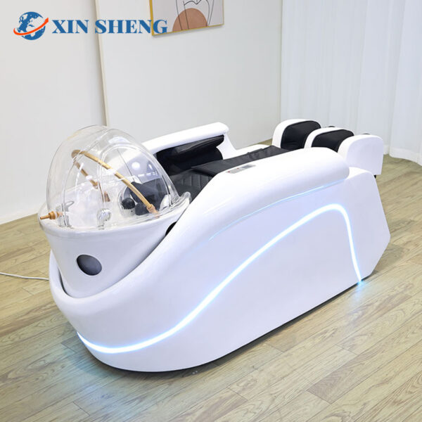 Multifunctional fumigation water circulation massage shampoo bed salon hair furniture beauty center equipment instrument luxury modern head treatment bed spa bed - Image 2