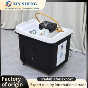 Salon furniture shampoo basin with water circulation fumigation function salon hair salon equipment spa center shampoo bed portable shampoo basin head therapy basin