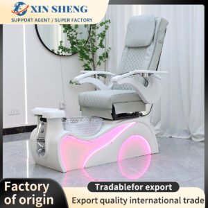 เก้าอี้ทำเล็บเท้าแฟชั่นระดับไฮเอนด์พร้อมฟังก์ชันนวด อุปกรณ์ร้านเสริมสวย เก้าอี้ทำเล็บเท้า เก้าอี้แช่เท้า เก้าอี้สปา เก้าอี้แช่เท้าอเนกประสงค์ เก้าอี้ทำเล็บเท้า ผู้ผลิตเฟอร์นิเจอร์ร้านเสริมสวย