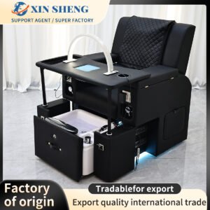 Multi-functional manicure, pedicure, and foot spa chair, salon hair styling chair, pedicure chair, salon furniture, spa center manicure chair with massage function, stylish and practical, supports one-button backrest reclining, factory direct sale, customizable colors available.