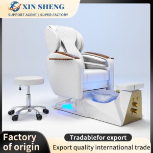 Premium Pedicure Chair with Massage Function — Features One-Touch Recline — Salon Furniture Manufacturer — Modern & Stylish Design — Ideal for Nail, Spa, and Foot Bath Services — Hair Salon Equipment — Factory Direct Sales — Custom Colors Available