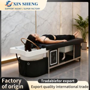 Detachable Thai-Style Shampoo Bed — Salon Hairdressing Furniture with Foot Bath Function | Stainless Steel Structure, Water Circulation & Steaming Capabilities | Spa Center Facial Treatment Bed & Salon Massage Table/Factory Direct Sales — Customization Available